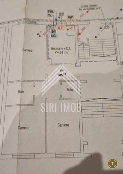 Apartament cu 3 camere decomandate, boxa si parcare in Marasti