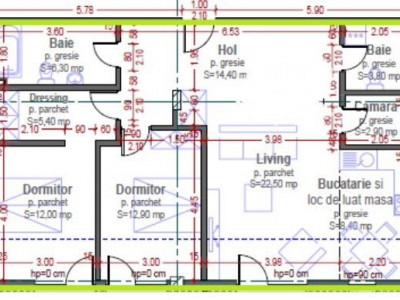 Apartament 3 camere, cart.Marasti, complex CBC, 2bai, terasa, parcare subterana