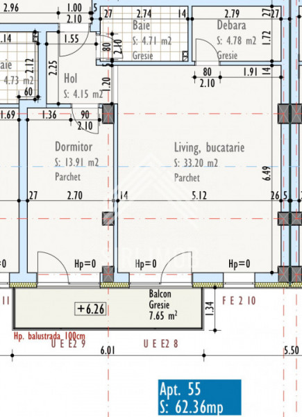 Apartament cu 2 camere si balcon in complex rezidential nou, Someseni