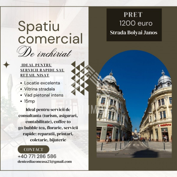 Spatiu comercial de inchiriat – Ideal pentru servicii rapide sau retail nisat
