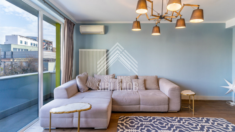 Apartament semicentral ultrafinisat cu 3 camere, 2 balcoane si parcare subterana
