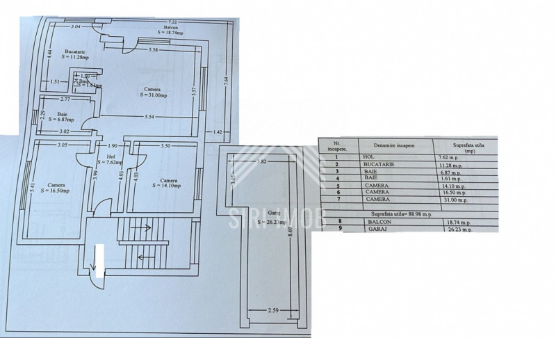 Apartament 3 camere,cart.Manastur,str.Dimitrie Gusti, 2 bai,garaj,parcare,terasa
