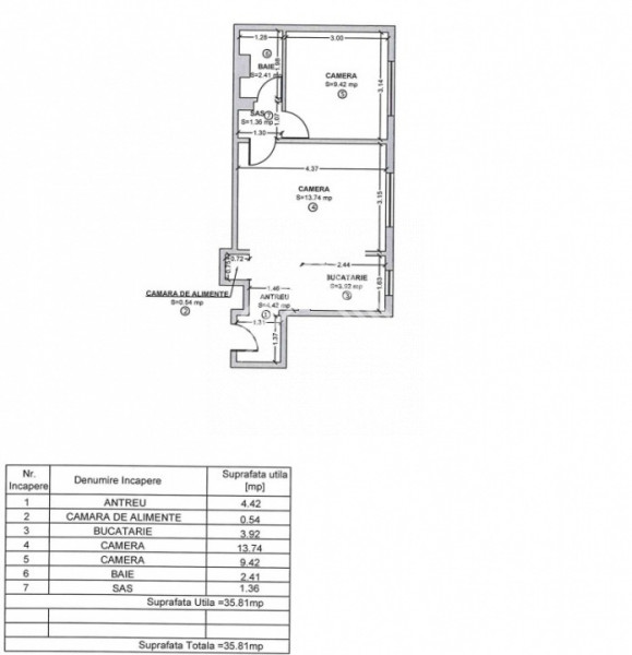 Apartament 2 camere, cart.Manastur, str.Ciucas, renovat complet, boxa