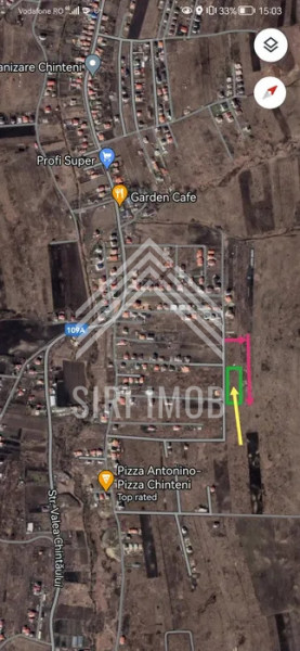 Teren intravilan parcelabil, CU emis, Chinteni cu panorama spre Cluj