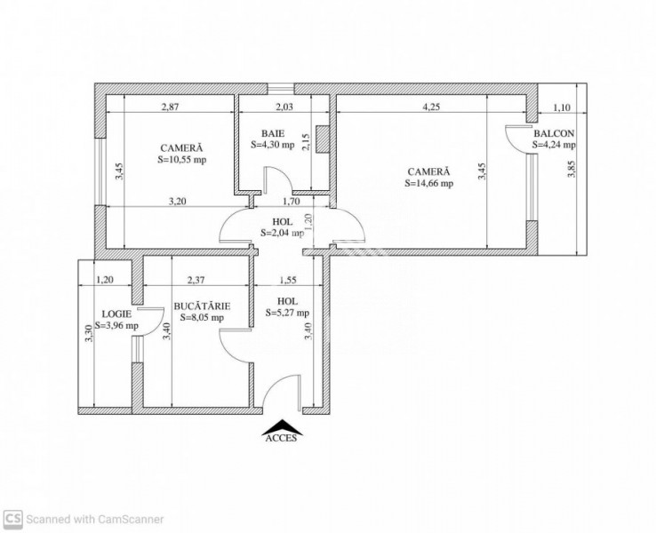 Apartament 2 camere, cart.Marasti, aleea Barsei, centrala proprie, 2 balcoane