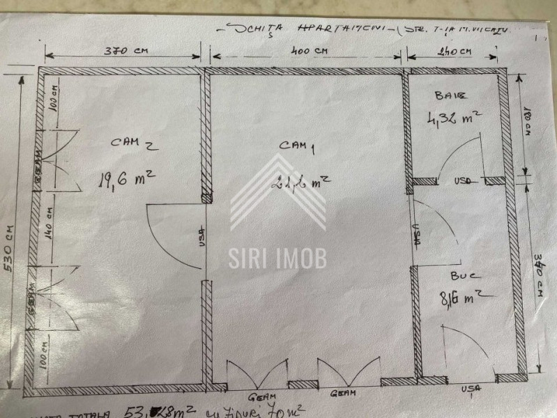 Apartament cu 2 camere de vanzare in Piata Mihai Viteazul