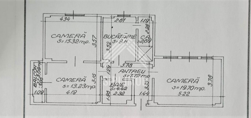 Apartament 3 camere,CENTRU, zona Casa de Cultura a Studentilor !COMISION 0!