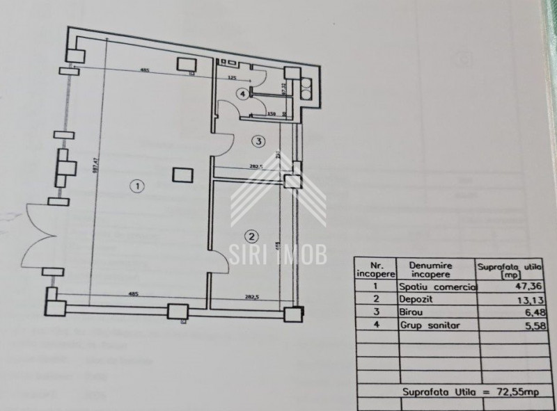 Spatiu comercial,CENTRU, str.Motilor, vitrina, parcare 