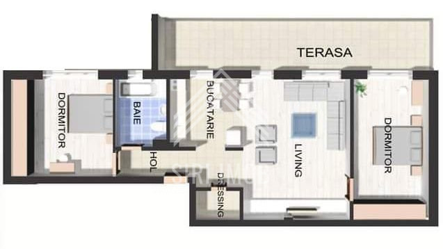 Apartament 3 camere, FLORESTI, zona VIVO, complex OPTIMUS , parcare, terasa