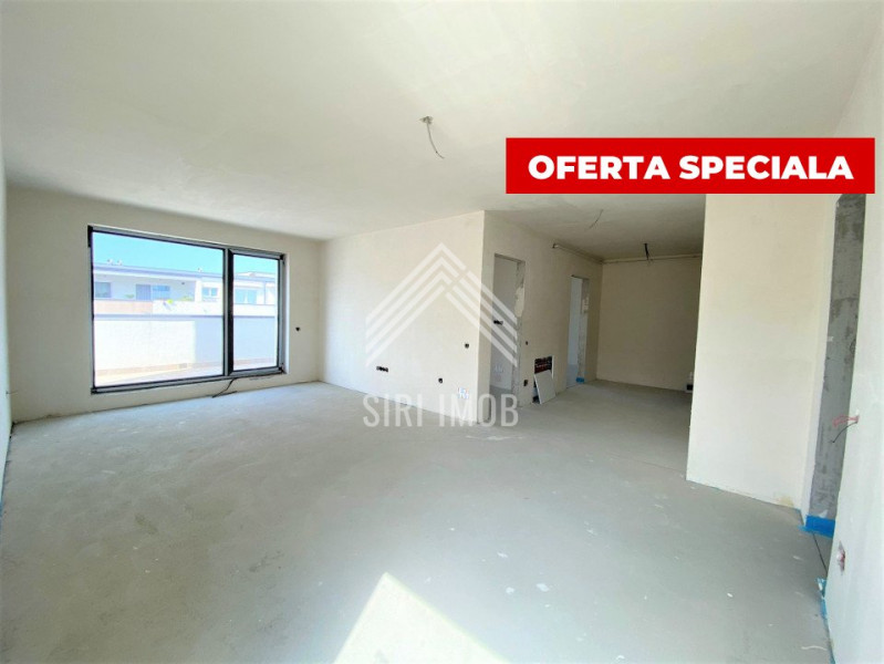 Apartament 2 camere, 59mp, Floresti, zona Metro,terasa 30mp,inc.pardoseala,garaj