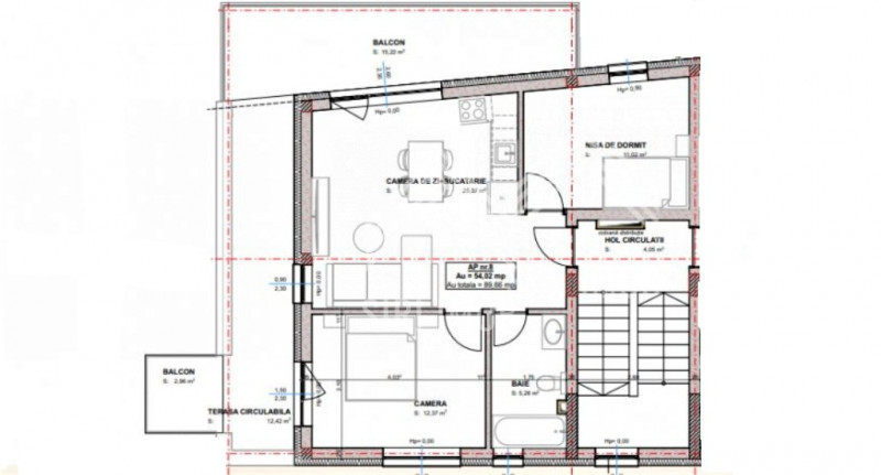 Apartament 3 camere, cart.Bulgaria,zona IRA, terasa,parcare,incalzire pardoseala