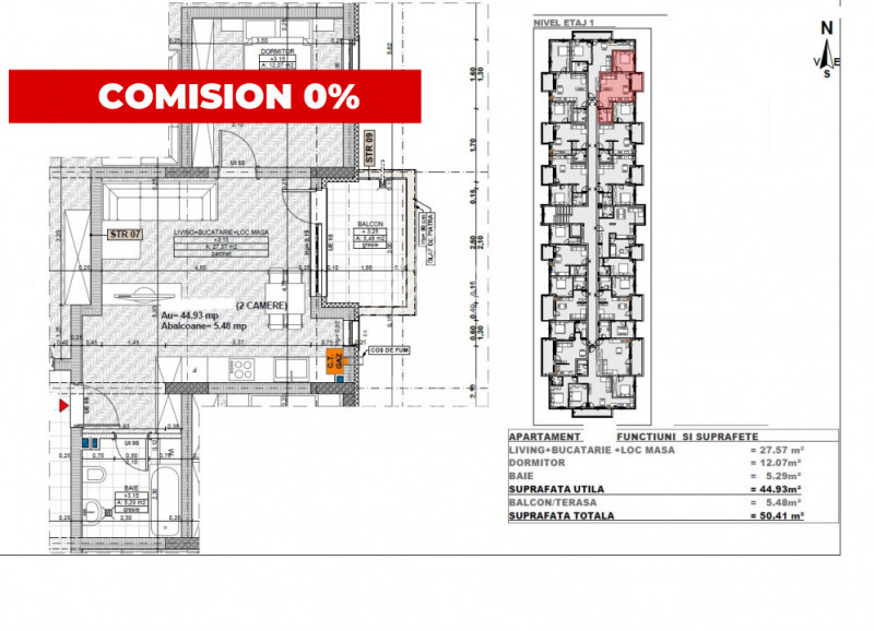 Apartament 2 camere,Floresti,zona Cetatii,parcare subterana,incalzire pardoseala