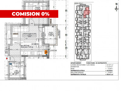 Apartament 2 camere,Floresti,zona Cetatii,parcare subterana,incalzire pardoseala