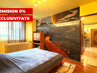 Apartament 3 camere,cart.Manastur,aleea Balea, balcon,baie cu geam  