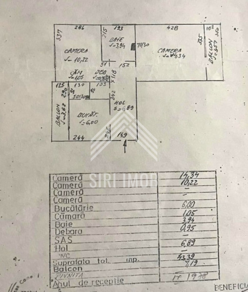 Apartament 2 camere,cart.Manastur,str.Bucium,DECOMANDAT,2 balcoane,debara,camara