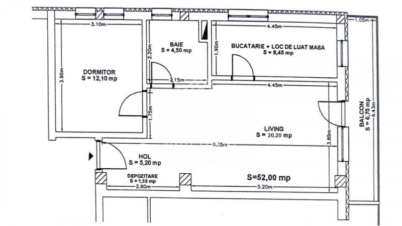 Apartament cu 2 camere, balcon si parcare subterana in Buna Ziua