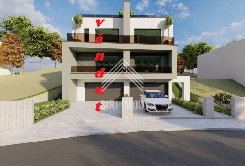 Casa tip duplex, zona VORONET, view spre oras, rooftop, garaj, 3 bai, 2 balcoane